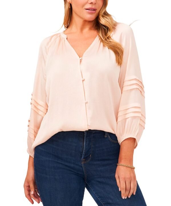 Trendy Plus Size Pintucked Blouse
